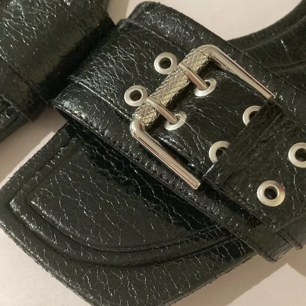 Zara Black Sandals with Silver Hardware - Picture 9 of 9